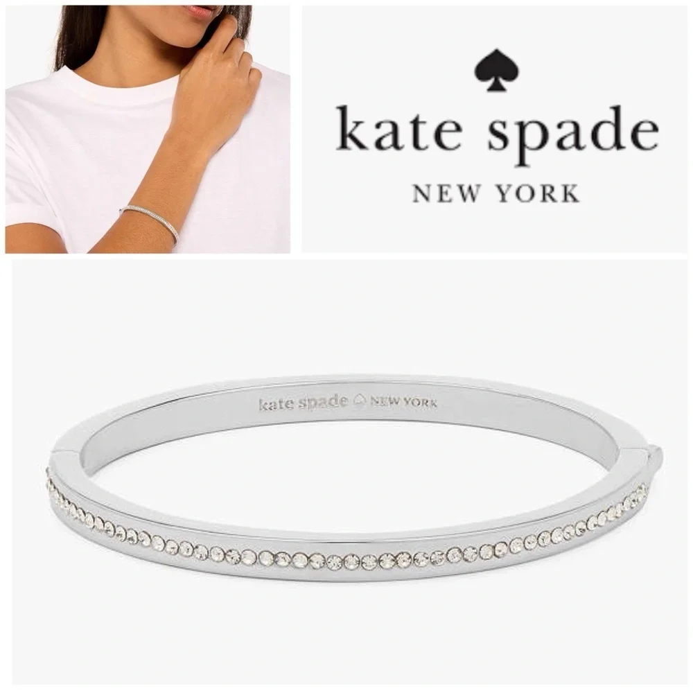 kate spade Silver Ring It Up Pave Bangle - Picture 1 of 7